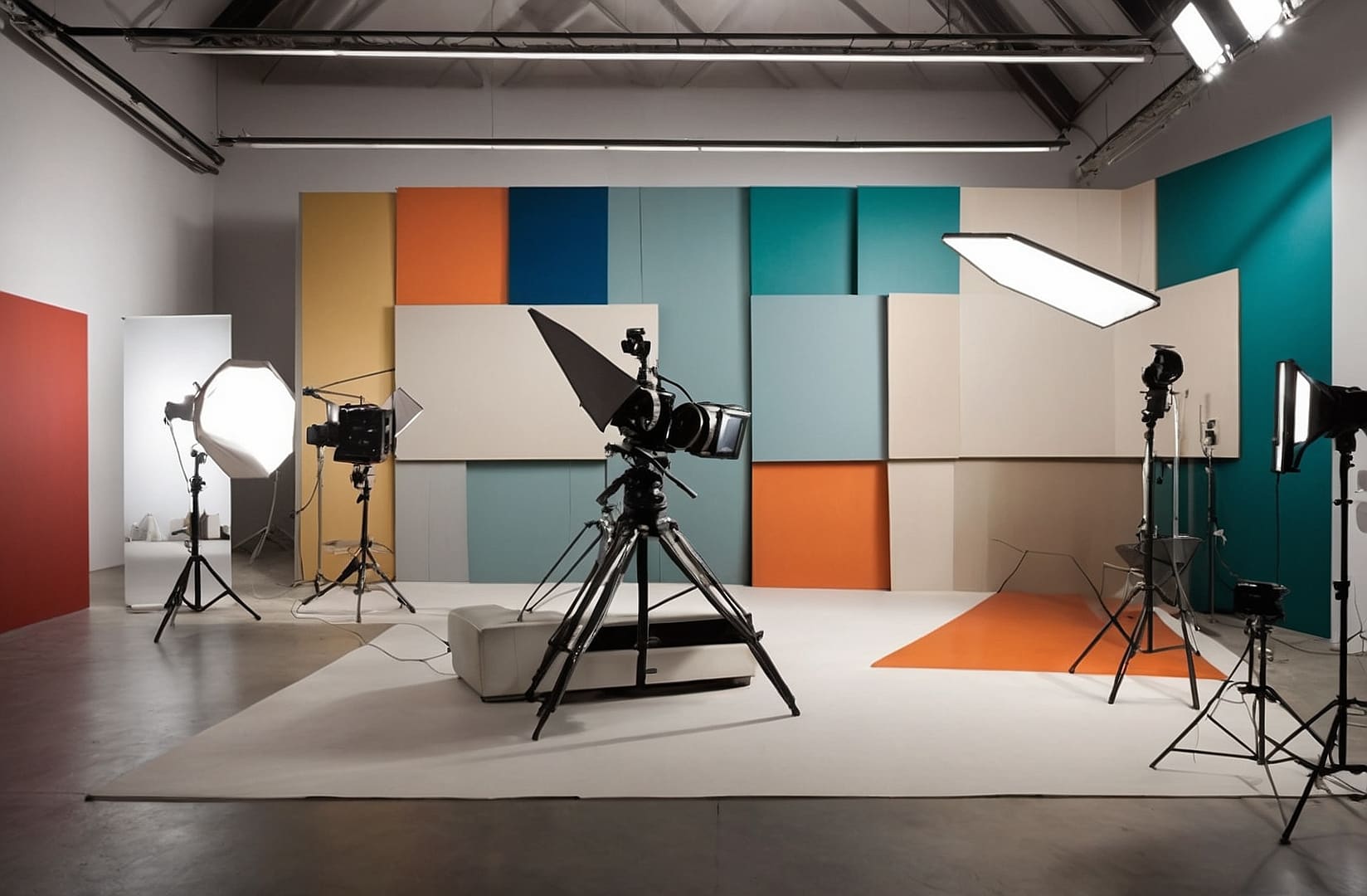 Estudio fotográfico moderno.